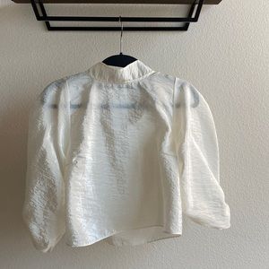 Zara White Blouse